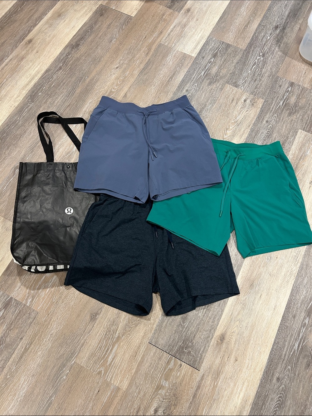 Lululemon Men’s Athletic Shorts — Slate Blue, Emerald Green, Navy Bundle